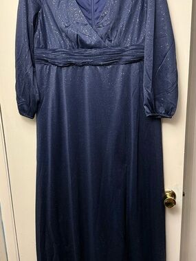 Ever Pretty Navy Blue Sparkle Evening Gown